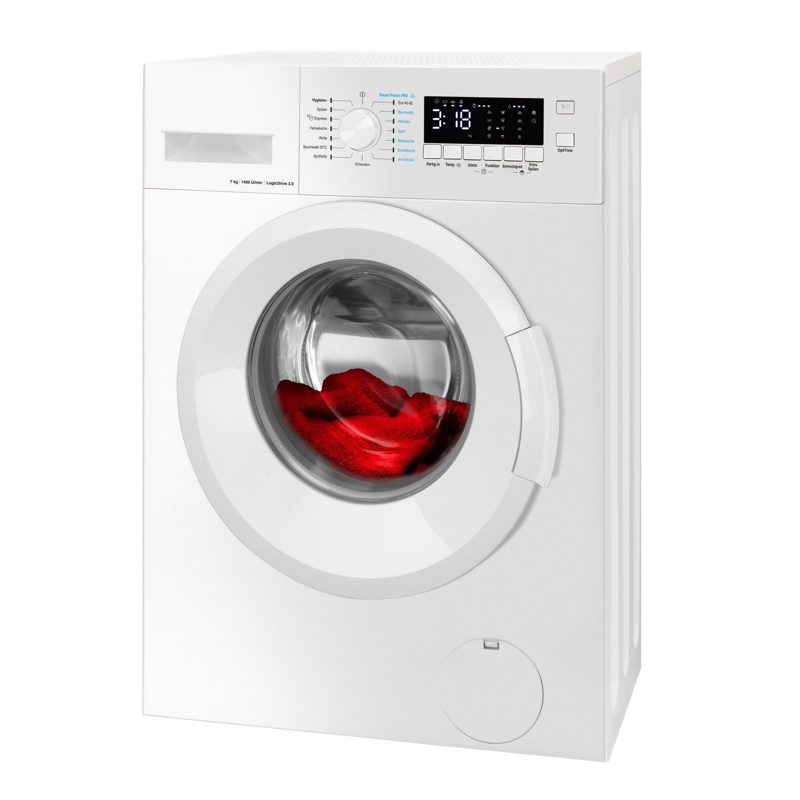 Machine à laver 7 kg — classe A, affichage LED
