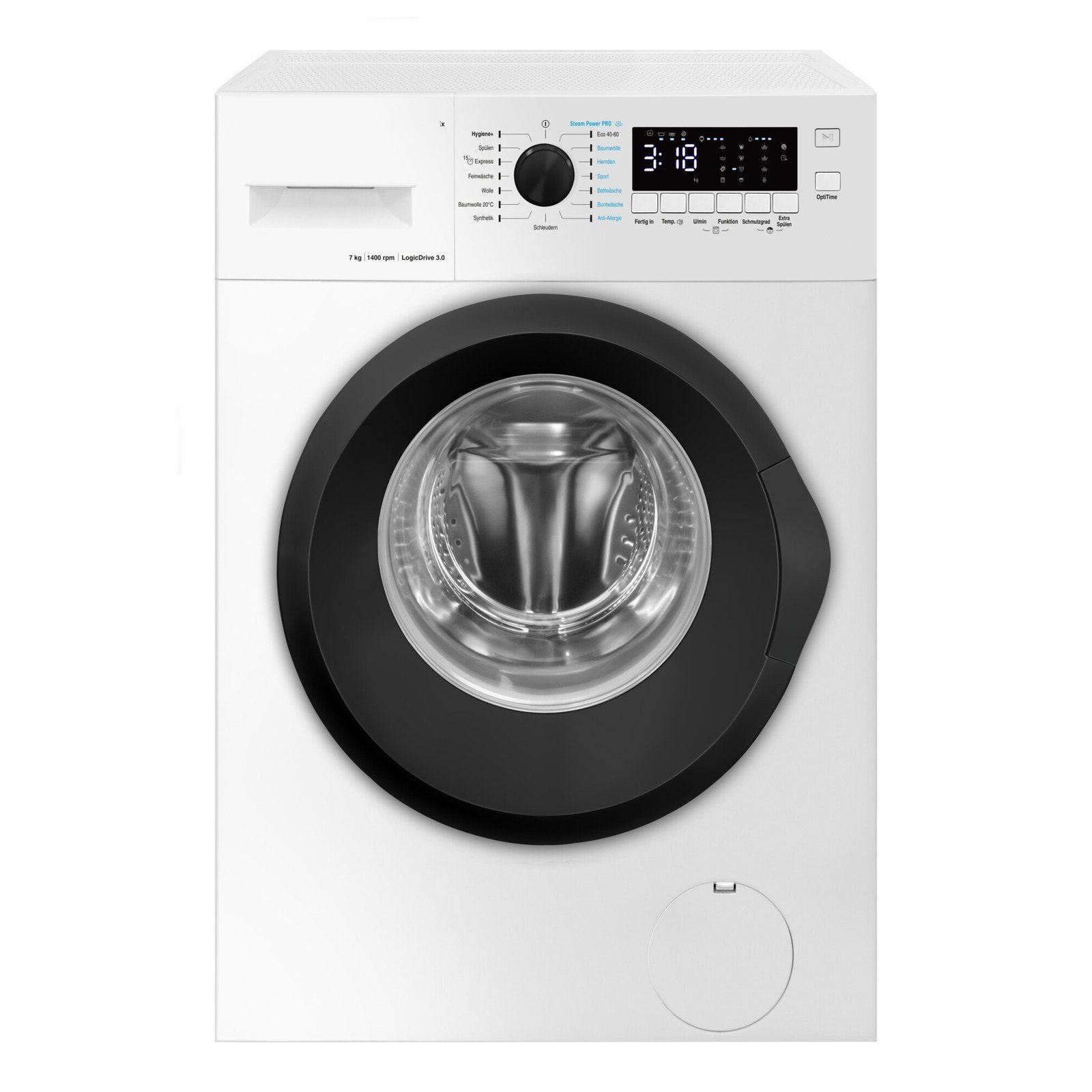 Machine à laver 7 kg — 15 programmes, classe A